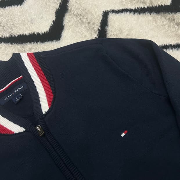 [M]타미힐피거 니트집업/네이비