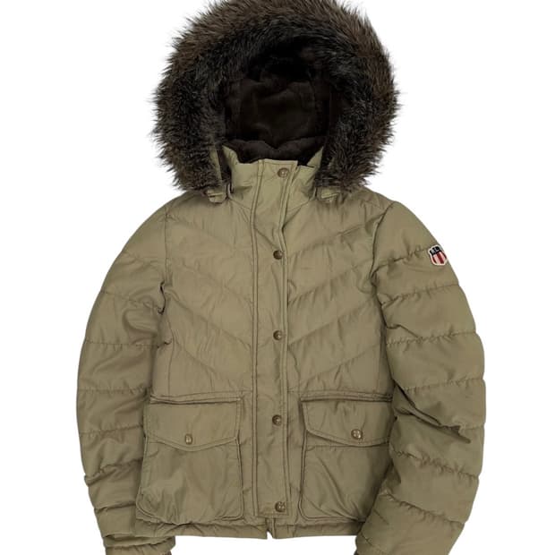 00s 폴로 y2k 덕다운 패딩 베이지 (여성S) 