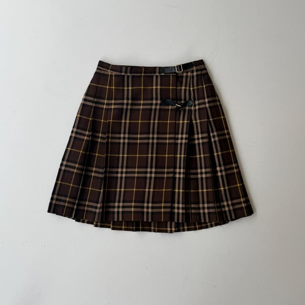 Burberry 버버리 체크 플리츠 스커트 36