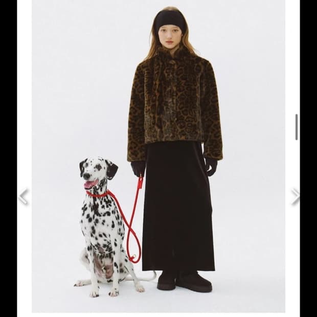 (구해요)lo61 레오파드 퍼자켓