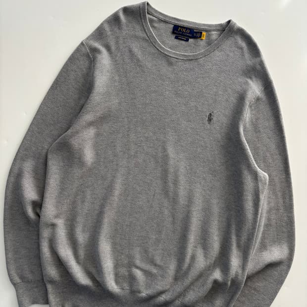 Polo 폴로 랄프로렌 신형 큐알 그레이 피마코튼 니트