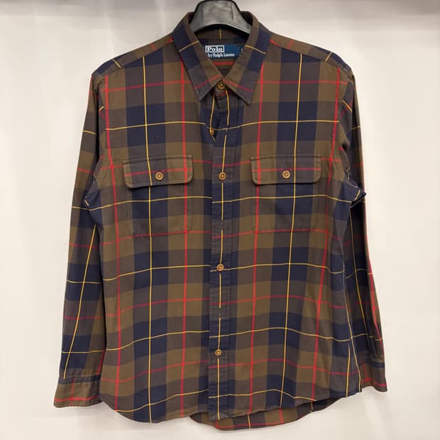 폴로 랄프로렌 빈티지 체크 헌팅 셔츠 L