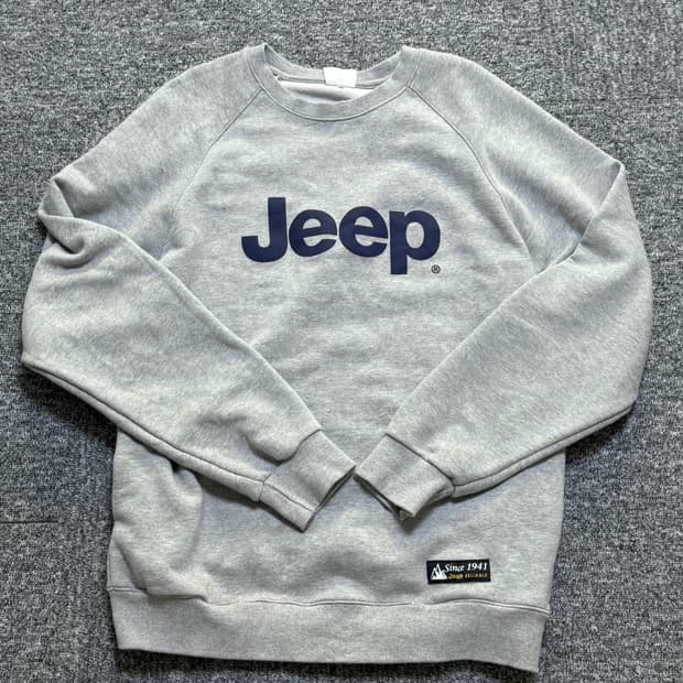 JEEP 빅로고 그레이 맨투맨 M