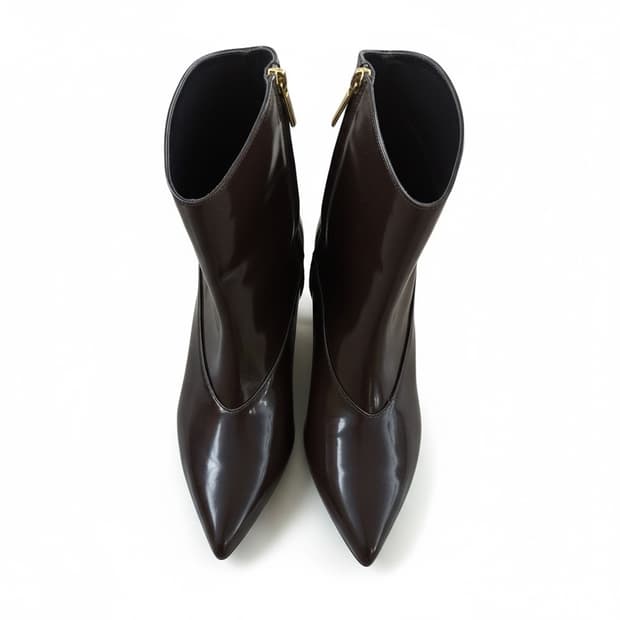 Tibi 브라운 레더 앵클 부츠 37(한국사이즈235~240)