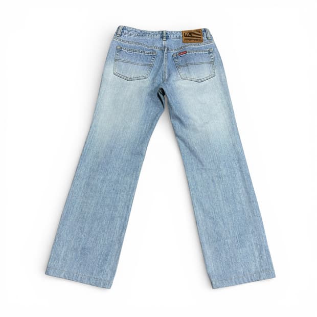 우먼M-L 폴로 진스 스트레이트 연청 데님팬츠