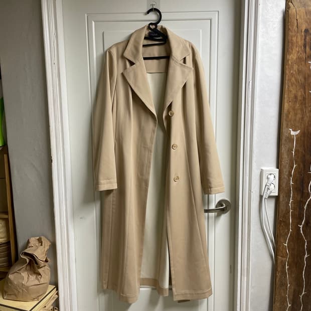 아크리스 실크 코튼 트렌치코트