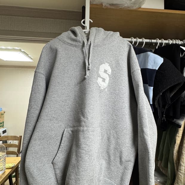 Supreme $ Hooded Sweatshirt Heather Grey