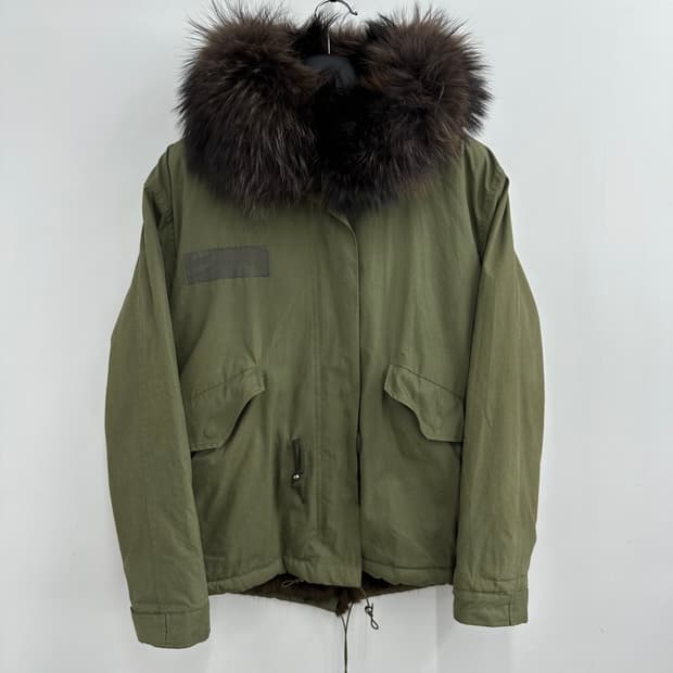 100 밀리터리 울프죠 남자 퍼 야상 점퍼