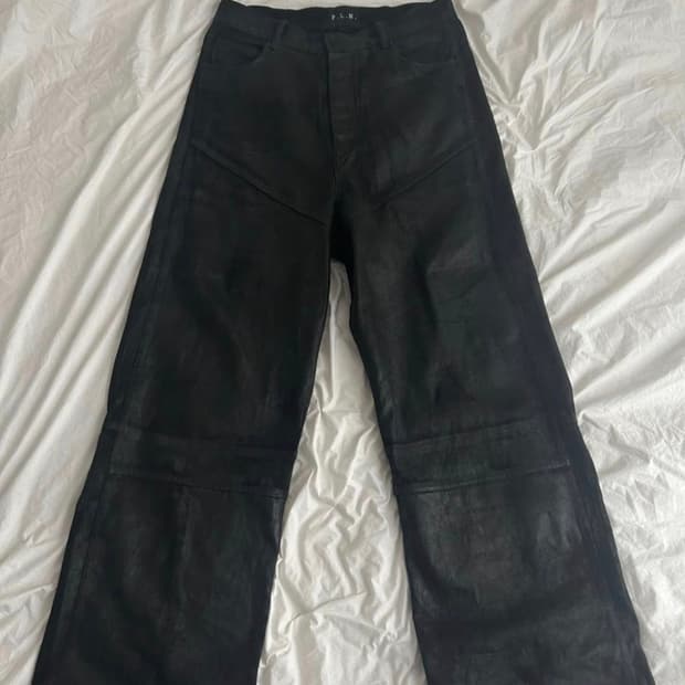 P.L.N low crotch oilskin denim