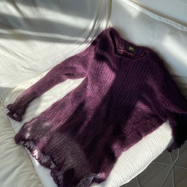 diesel mohair see through knit