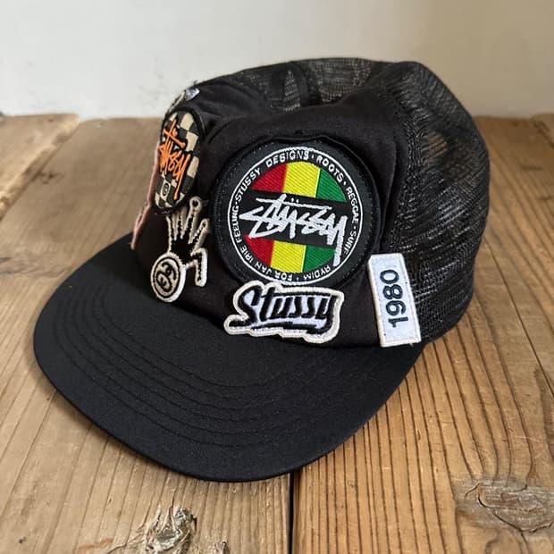 올드스투시 패치워크 트러커 블랙