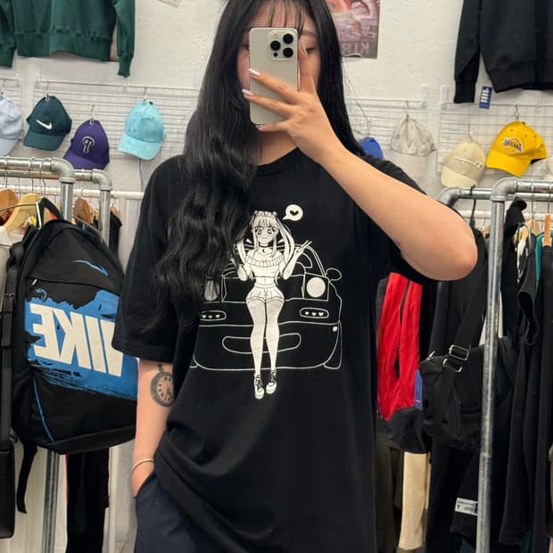 아메리칸 어패럴 미아타 걸 반팔티 XL