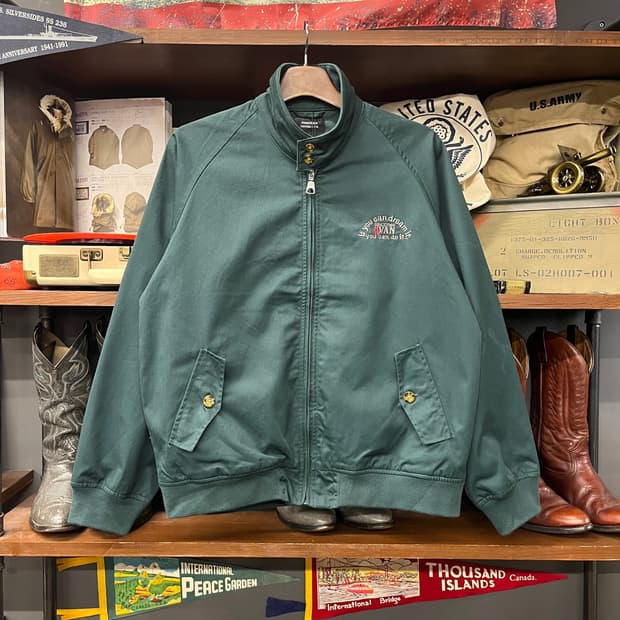 VAN Jacket 빈티지 스윙탑 타탄체크 해링턴 자켓 N2336