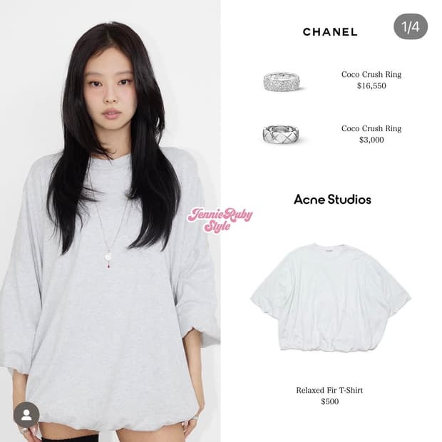 Acne studios 볼륨 티셔츠 원피스 xs