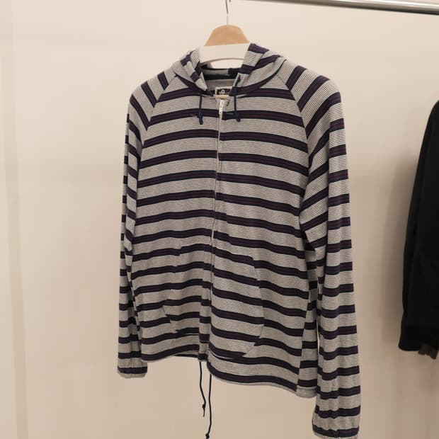 엔지니어드 가먼츠 스트라이프 후드집업