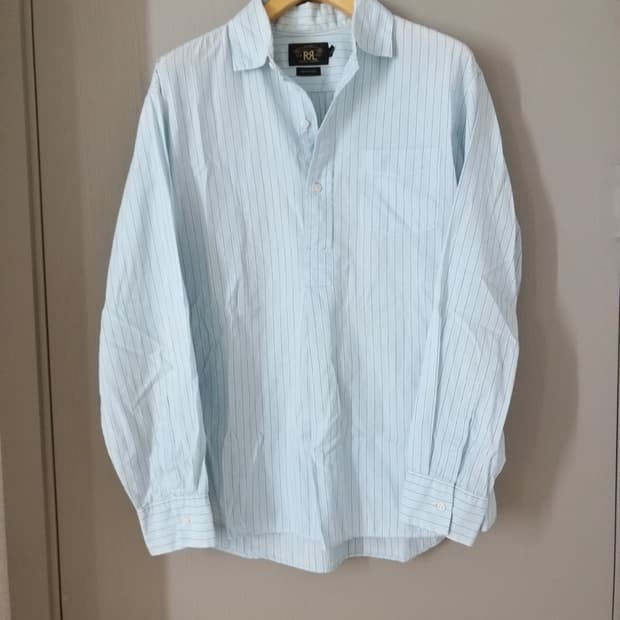 RRL 스트라이프 하프 오픈 셔츠 L