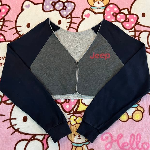 지프 크롭 나비 가디건 리폼 