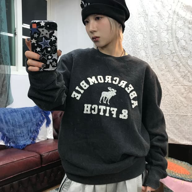 아베크롬비 머슬핏 기모 맨투맨 