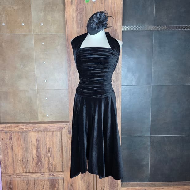 벨벳 셔링 드레스