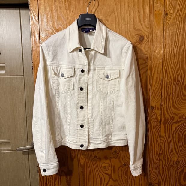 랄프로렌 퍼플라벨 화이트 데님 트러커 자켓