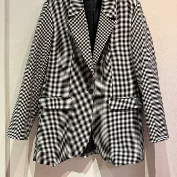 ZARA Check Pattern Tailored Blazer