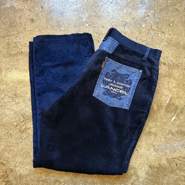 90s 란셀 LANCEL 와이드 코듀로이 팬츠