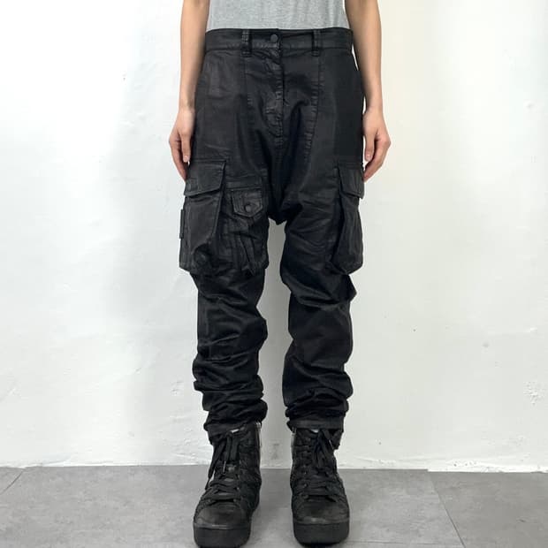 Tornado Mart Coated Sarrouel Cargo Pants