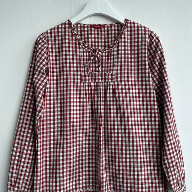 PINK HOUSE  레드 체크 블라우스