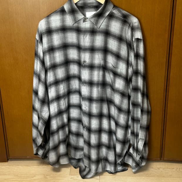 슈타인 / 25fw 옴브레 셔츠 블랙 / M