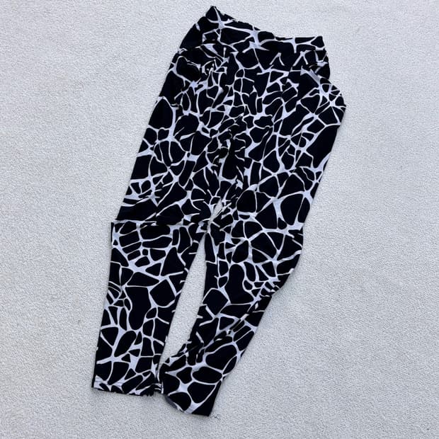 실측확인 빈티지 기린무늬 팬츠 0423E