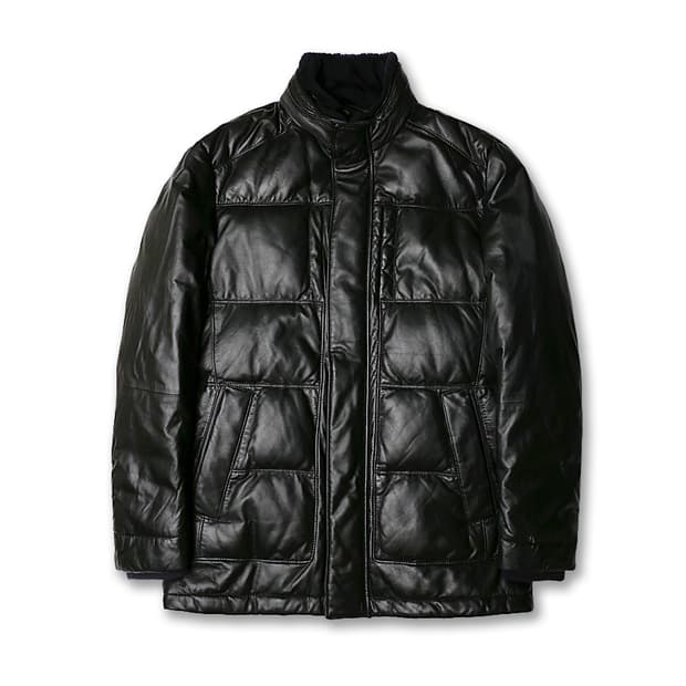 맨온더분 [Man On The Boon] 블랙 천연 양가죽 구스다운 패딩