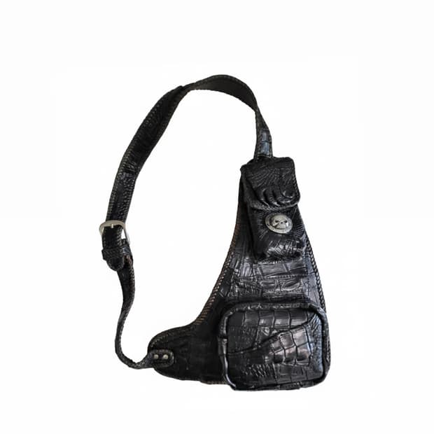 할리데이비슨 가죽 슬링백