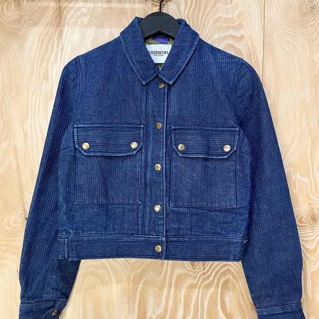 에센셜 엔트워프 인디고 데님 트러커 자켓