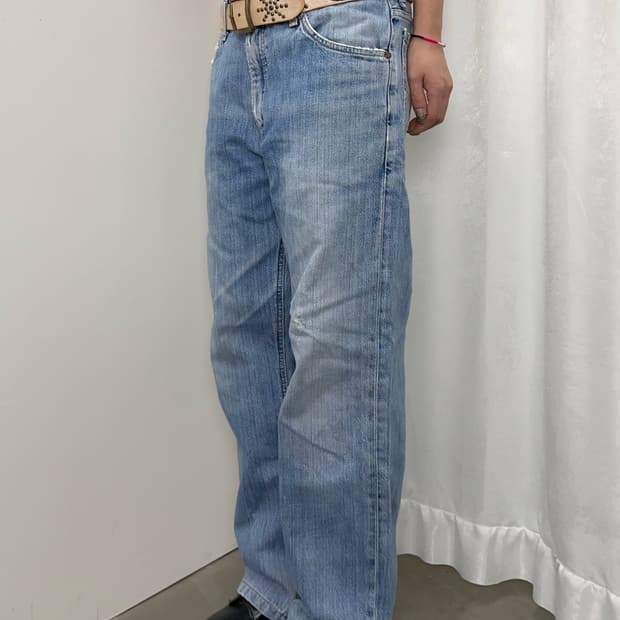 Lee 연청 스트레이트 데님 팬츠