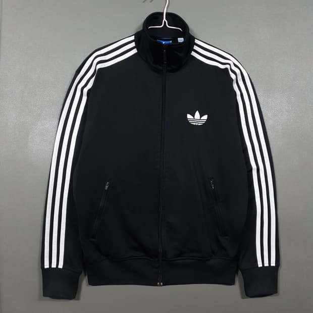 M (95) 아디다스 유로파 파이어버드 트랙탑 져지 자켓 블랙 y2k