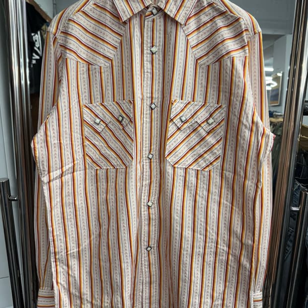 japanese vintage 패턴 CRE.BAR 웨스턴 스트라이프 셔츠