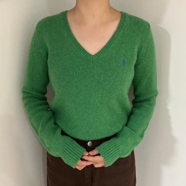 폴로 랄프로렌 울캐시미어 니트 그린