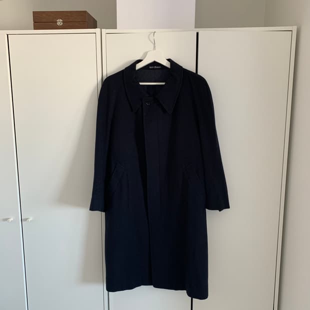 네이비 클래식 코트