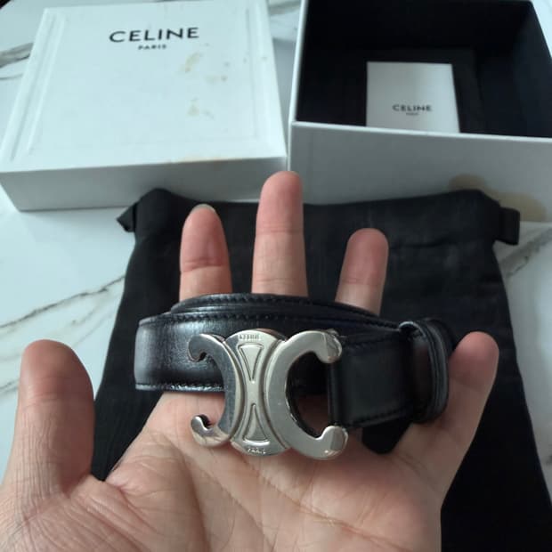 셀린느 트리옹프 벨트 은장 85사이즈