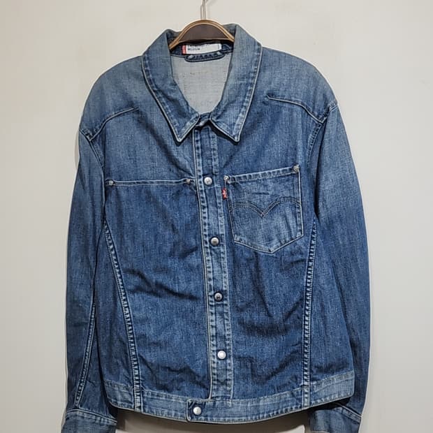 (M) 리바이스 엔진 청자켓 연청 데님자켓 레드탭 빈티지 