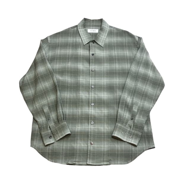 타임 옴므 22ss 크링클 체크 셔츠
