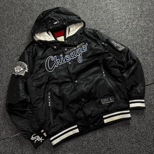 00s MLB 시카고 화이트 삭스 사틴 바시티 자켓 1767