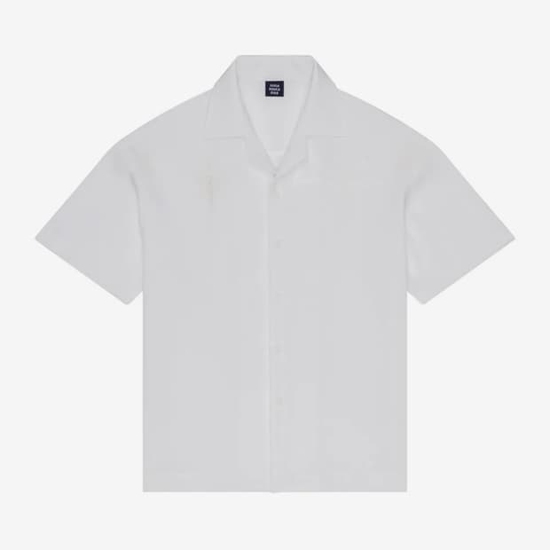 이우가마카라스 오픈카라 반팔 셔츠 