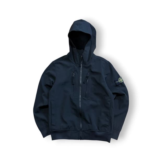 스톤아일랜드 키즈 R E 다이 테크놀로지 후드 블루종 자켓