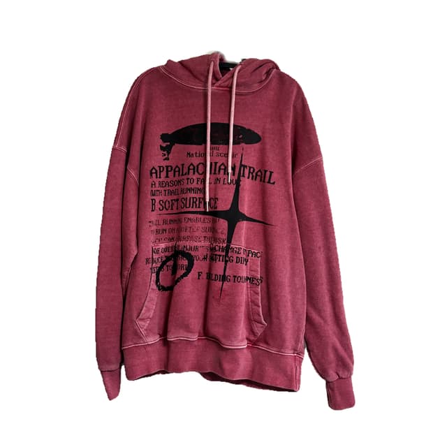 트래블 피그먼트 후드티 샹그리아레드