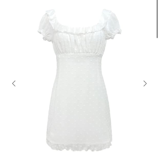 익스파이어드걸 SQUARE DOT MINI DRESS WHITE 원피스