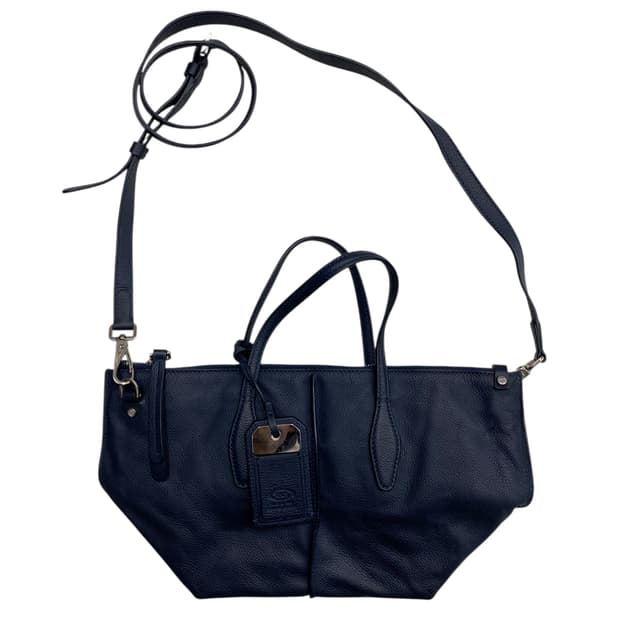 토즈 레더 네이비 미니쇼퍼백 3way