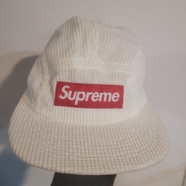 슈프림 코듀로이 캠프캡 화이트