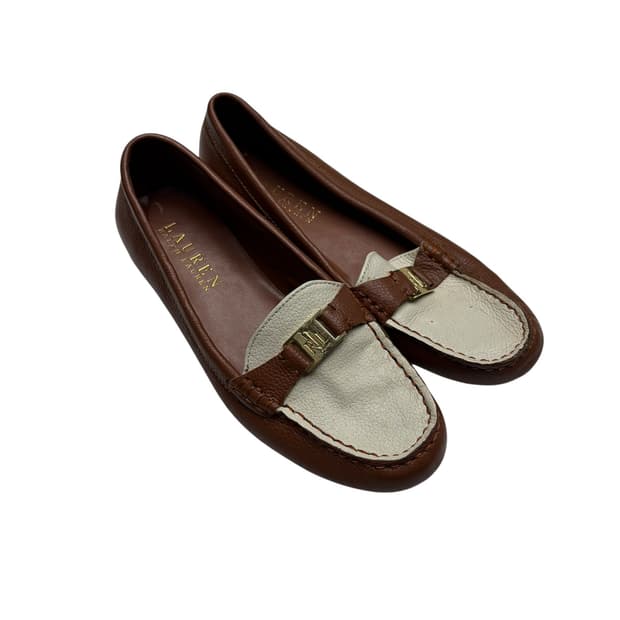 240) Ralph Lauren 투톤 레더 드라이빙 로퍼