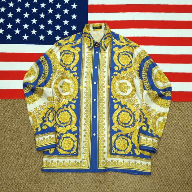 VERSACE 베르사체 바로크 메두사 실크 셔츠 신형O 구형X